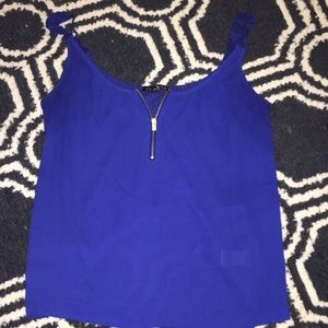 Express - Blue Zip-Up Tank